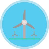 Turbine Energy Flat Multi Circle Icon vector