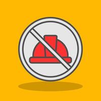 prohibido firmar lleno sombra icono vector