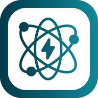 Atomic Energy Glyph Gradient Corner Icon vector