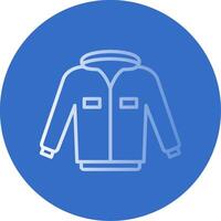 chaqueta plano burbuja icono vector