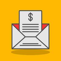 Mailing Lists Filled Shadow Icon vector