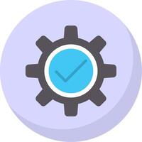 Gear Flat Bubble Icon vector