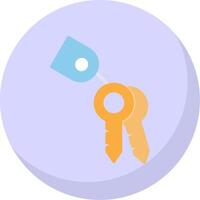 Keys Flat Bubble Icon vector
