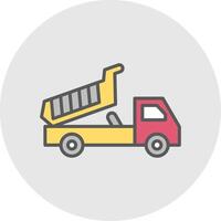 Tipper Line Filled Light Icon vector