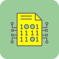 Encryption Data Filled Yellow Icon vector