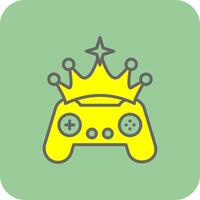 Crown Filled Yellow Icon vector