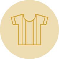 Shirt Line Yellow Circle Icon vector