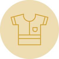 Shirt Line Yellow Circle Icon vector