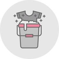 Bucket Line Filled Light Icon vector