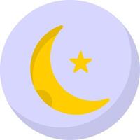 Moon Flat Bubble Icon vector