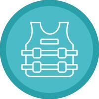 Bullet Proof Jacket Line Multi Circle Icon vector