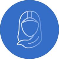 Hijab Flat Bubble Icon vector