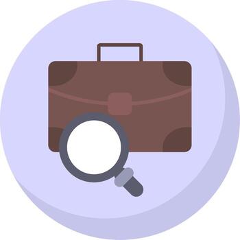 Briefcase Flat Bubble Icon vector