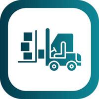 Forklift Glyph Gradient Corner Icon vector