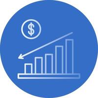Burndown Flat Bubble Icon vector