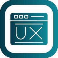 User Experience Glyph Gradient Corner Icon vector