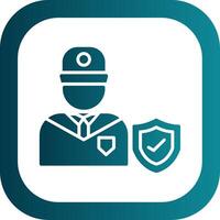 Security Official Glyph Gradient Corner Icon vector