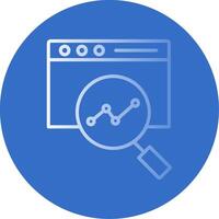 Web Monitoring Flat Bubble Icon vector