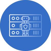 Secure Data Flat Bubble Icon vector