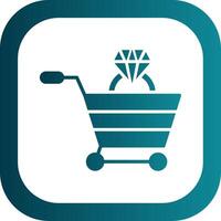 Shopping Cart Glyph Gradient Corner Icon vector