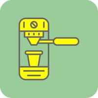 Coffee Machine Glyph Gradient Corner Icon vector