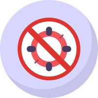 Prohibited Sign Flat Bubble Icon vector