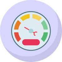 Gauge Flat Bubble Icon vector