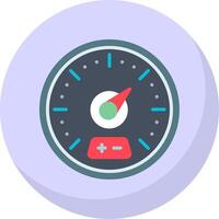 Gauge Flat Bubble Icon vector