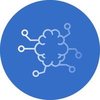 Artificial Intelligence Flat Bubble Icon vector