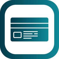 Credit Card Glyph Gradient Corner Icon vector