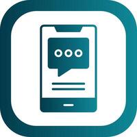 Mobile Talk Glyph Gradient Corner Icon vector