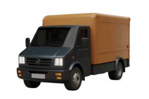 Truck delivery vehicle high quality 3d render png