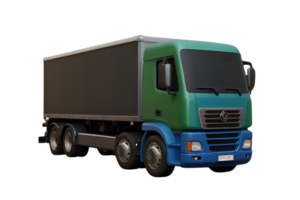 Truck delivery vehicle 3d render png