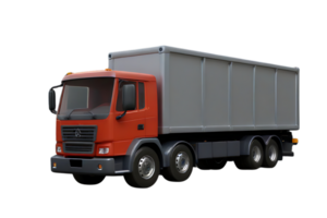 Truck cargo high quality 3d render png