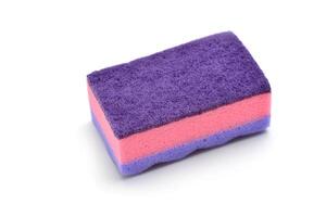 A multi-colored kitchen sponge. colorful sponge for the kitchen. Cleaning and cleaning concept photo