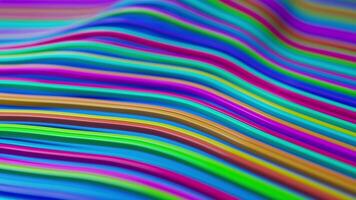 abstrait animation de coloré lignes dans le forme de vagues. video