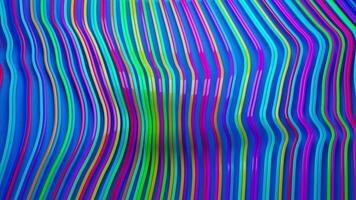 astratto animazione di colorato Linee nel il modulo di onde. video