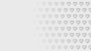 Looped animation of black and white hearts. video