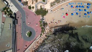 panorama- se av de stränder av benidorm video