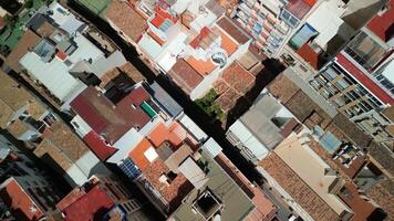 Eagle eye POV of Benidorm in Spain video