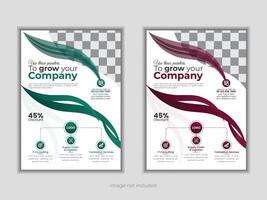 Modern and clean corporate poster design in two color variant vector