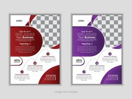 Clean and modern business flyer in two color variant vector