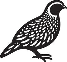 Quail silhouette design icon, Quail design isolated on white background. vector