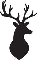 Deer silhouette illustration. Deer icon vector