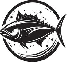 mar pescado silueta aislado en blanco antecedentes. mar pescado logo vector