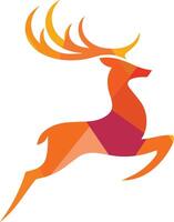 Deer silhouette illustration. Deer icon vector