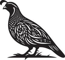 Quail silhouette design icon, Quail design isolated on white background. vector