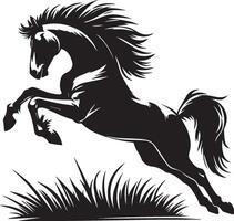 caballo silueta animal conjunto aislado en blanco antecedentes. negro caballos gráfico elemento ilustración.alto resolución jpg, eps 10 incluido vector