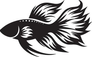 mar pescado silueta aislado en blanco antecedentes. mar pescado logo vector