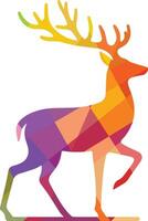 Deer silhouette illustration. Deer icon vector